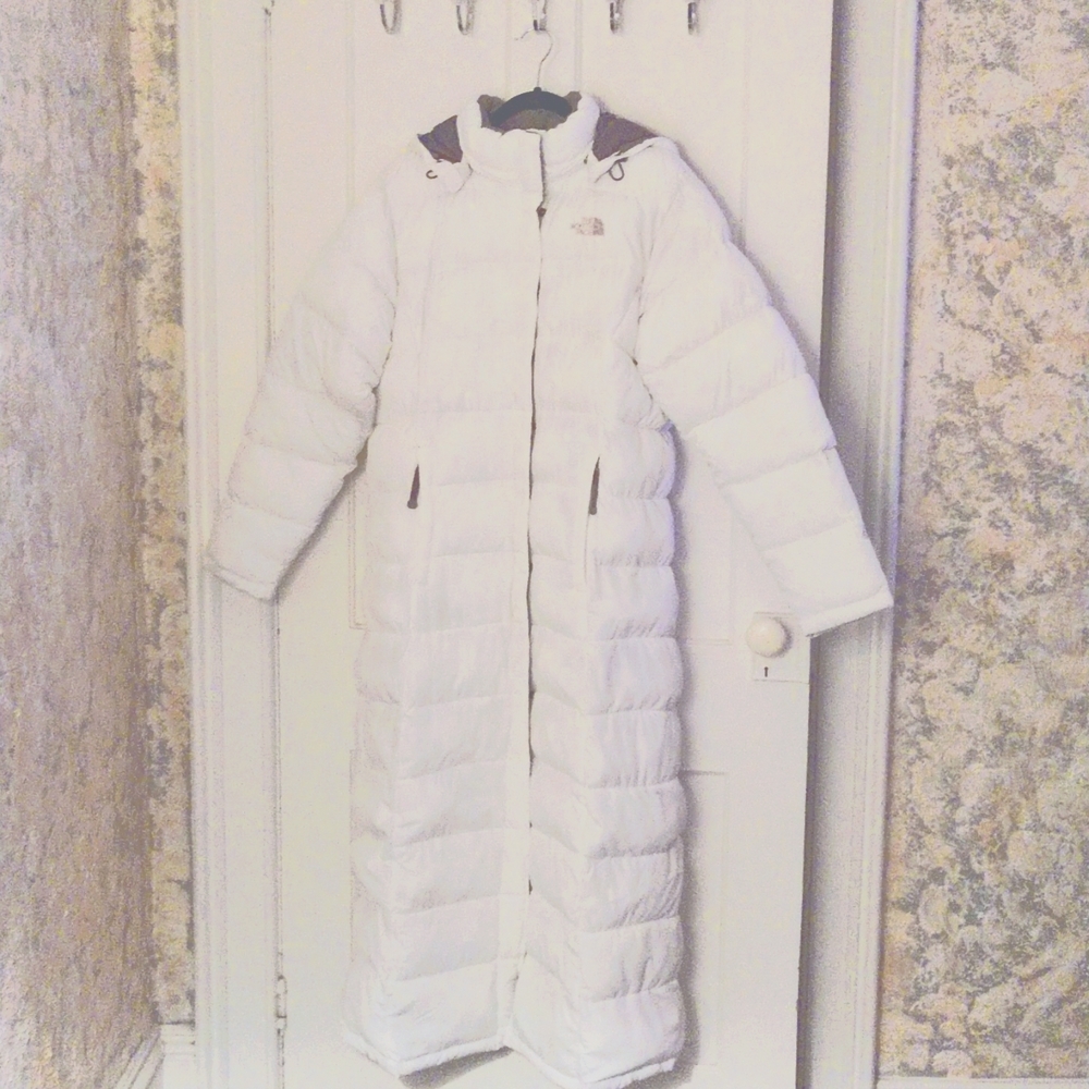 North Face Long Parka L w hood